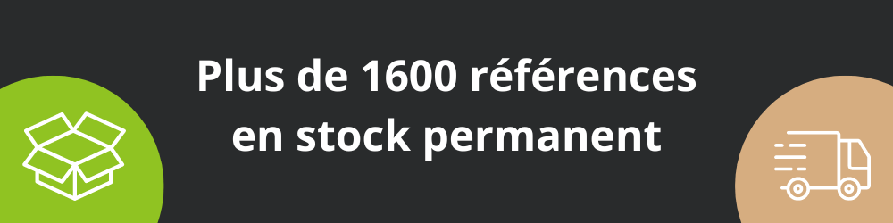 Plus de 1600 références en stock