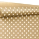 Papier cadeau Kraft pois blanc 50m