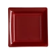Assiettes carrées 18 cm bordeaux