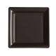 Assiettes carrées 23 cm chocolat
