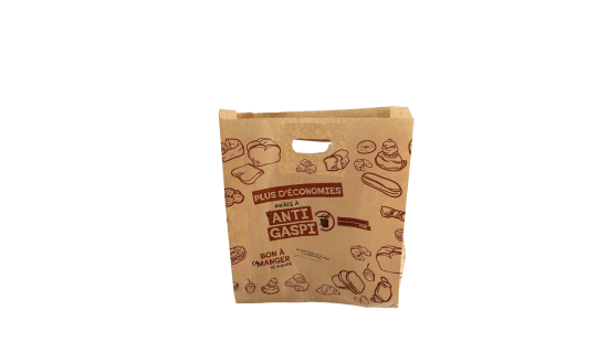 Sac anti gaspi kraft brun - Emballages snacking écologique