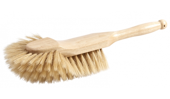 Brosse à farine demi-tête en bois soies naturelles 35 cm