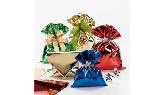 Pochettes cadeaux Métallisée assorties 35x50 cm