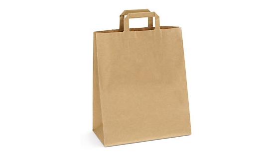 Sacs papier poignées plates 22 x 10 x 28 cm