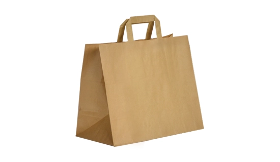 Sacs papier poignées plates 32 x 21 x 27 cm