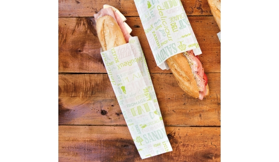 Sacs sandwich baguette 9 x 4 x 30 cm modèle parole