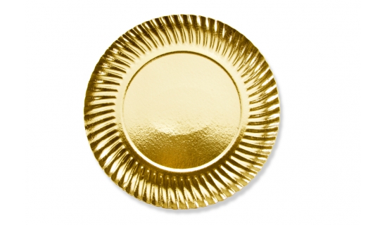 Assiette carton or 19 cm