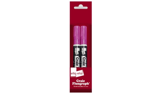 Feutre craie pointe fine rose x2