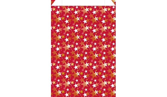 Pochette cadeau rouge blanc 18 x 6 x 35 cm