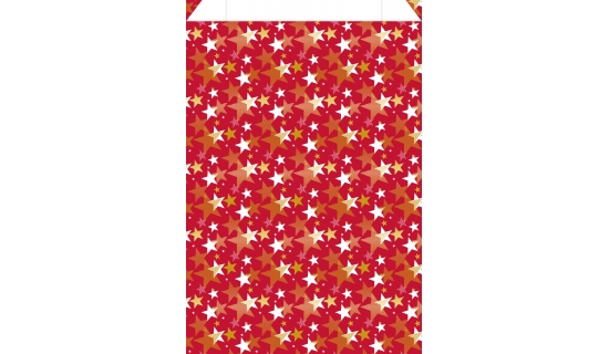 Pochette cadeau rouge blanc 16 x 8 x 27 cm