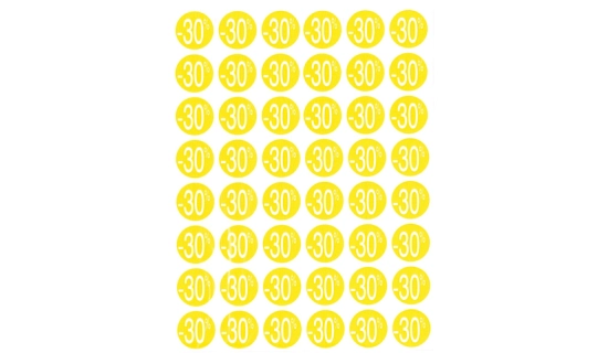Étiquettes remise "-30 %"