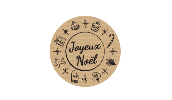 Étiquettes autocollantes Joyeux Noel