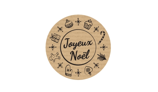 Étiquettes autocollantes Joyeux Noel