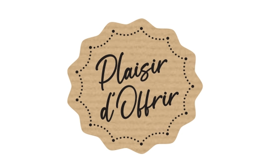 Étiquettes Plaisir d'Offrir Kraft
