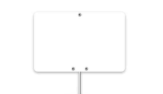 Étiquette blanche à pique inox 15 x 10 cm