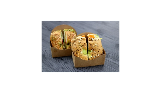 Etui snacking brun NewYork Rolls ou Bagel 120x65x60 - Emballages snacking écologique