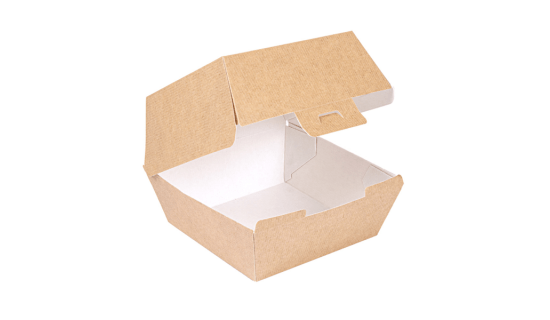 Boîtes Hamburger The pack 14,4 x 13,6  x 9,2 cm naturel carton ondulé