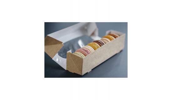 Boite 8 Macarons Kraft Brun