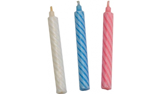 Bougies 10 ans assorties