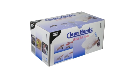 Gants Clean Hands Base kit métallique inoxydable 11,5 cm x 12,7 cm x 22 cm argent