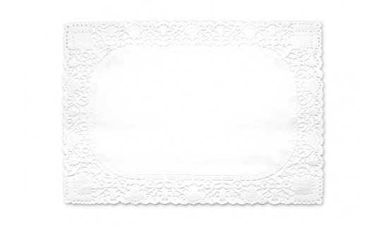 Rectangles dentelle blancs 25 x 35