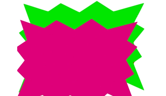 Éclaté fluo rose vert 8 x 12 cm