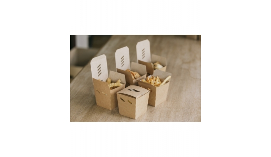 Etui frites CRISPY Box brun - Barquettes frites