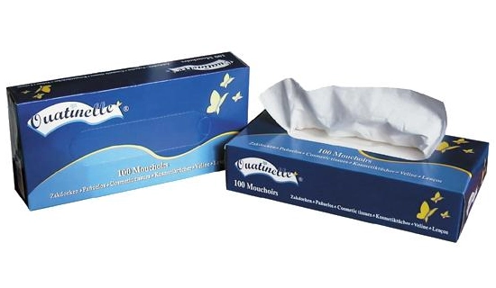 Boite de mouchoirs ouatés