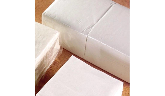 Serviette blanche 1 pli 30x30 carton de 5000