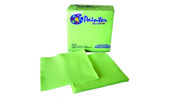 Serviettes double point vert anis 38 x 38 cm