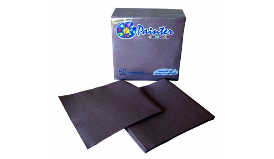 Serviettes double point chocolat 38 x 38 cm