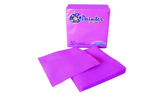 Serviettes double point fuchsia 38 x 38 cm