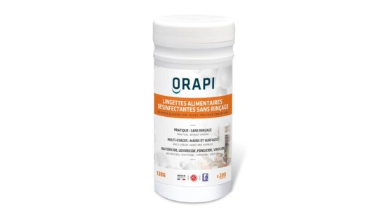 ORAPI Lingettes alimentaires désinfectantes sans rinçage