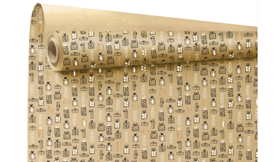 Papier cadeau Festivity natural 50 m