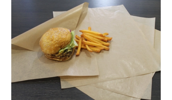 Papier paraffine kraft brun 33x40 - Emballages snacking écologique