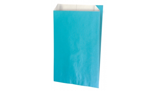 Pochette cadeau bleue clair 12 + 4.5 x 20 cm