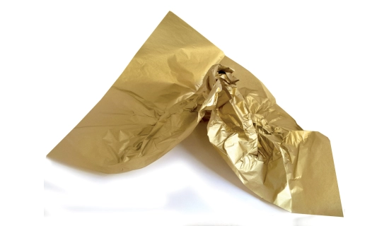 Papier mousseline or 50 x 75 cm