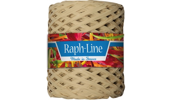 Bobine papier raphia beige naturel, ruban décoratif papier raphia 200m