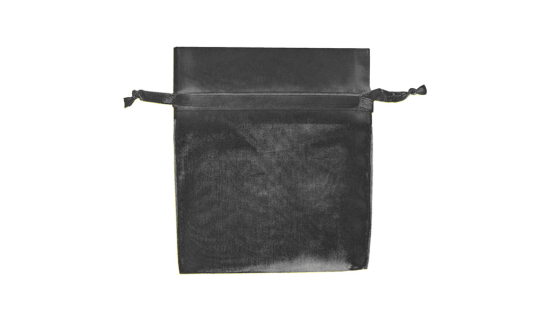 Sachets Organdy avec fermeture 12,5X17 cm noir