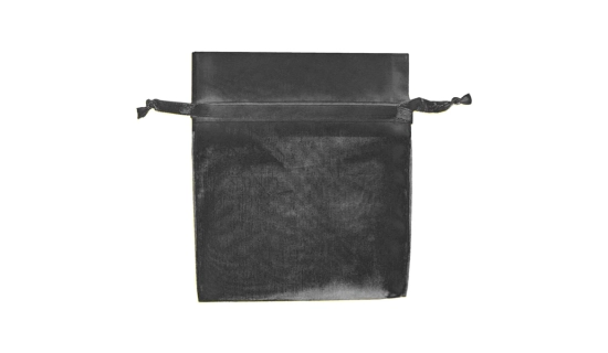 Sachets Organdy avec fermeture 12,5X17 cm noir