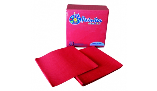 Serviettes double point rouges 38 x 38 cm