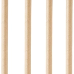 Sachet de 100 pailles papier 23 cm ø 8 mm unies kraft