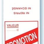 Étiquettes "promotion" 50 x 125 mm