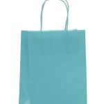 Sacs papier poignées ficelle 23 x 12 x 30 cm bleu lagon