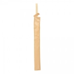 Baguettes chinoises en sachet kraft 20 cm naturel bambou - Emballages snacking écologique
