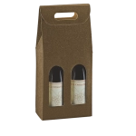 Étui 2 bouteilles marron