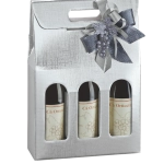 Étui 3 bouteilles argent