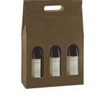 Étui 3 bouteilles marron