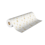 Papier cadeau blanc etoile or 50 m