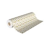 Papier cadeau blanc etoile or 50 m